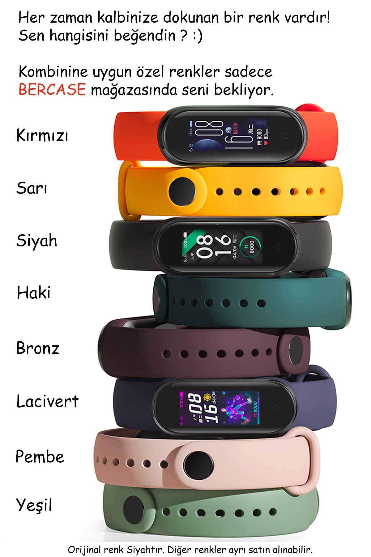 Mi Band M4 Akıllı Bileklik Akıllı Saat (2023 VERSİYON) Xiaomi Samsung Apple Huawei Android Uyumlu