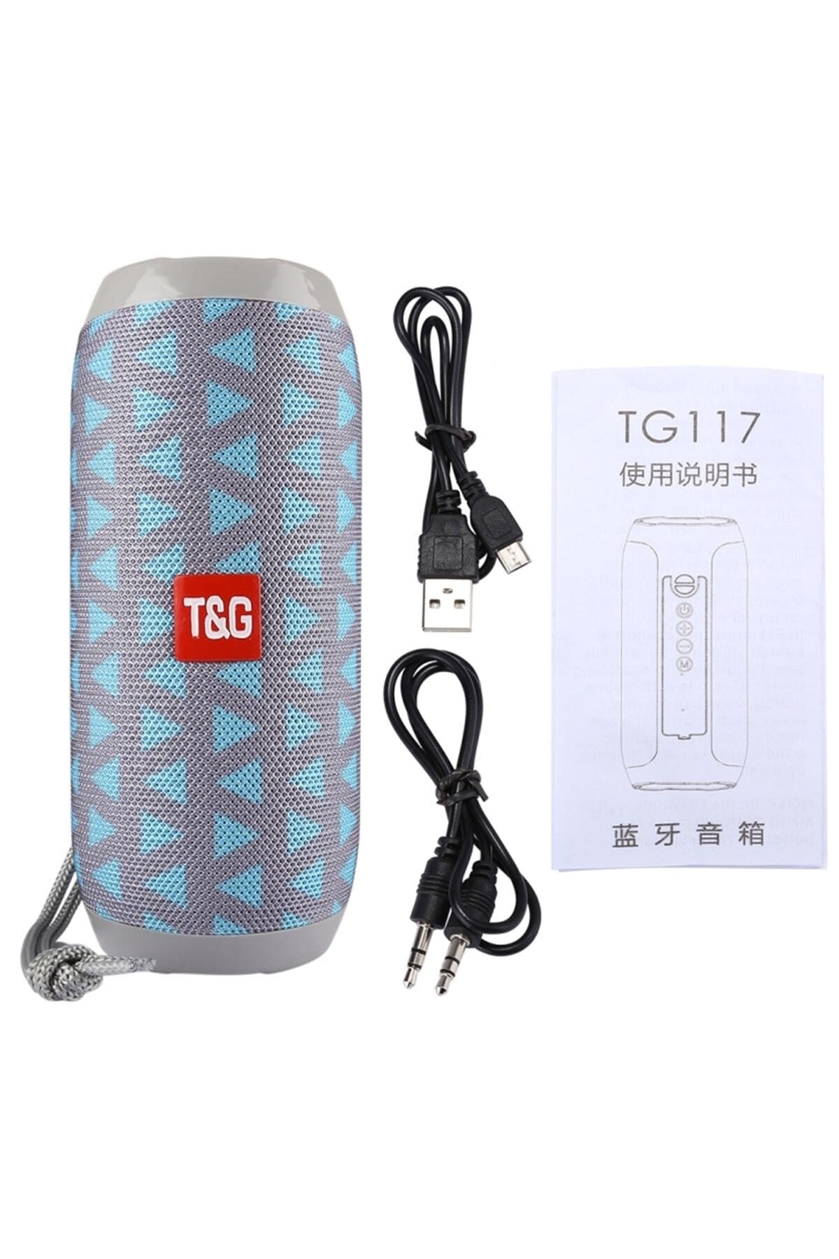 T&G 117 Taşınabilir Kablosuz Hoparlör Bluetooth Hoparlör FM Radyo Aux Usb Sd kart Girişli orjinal