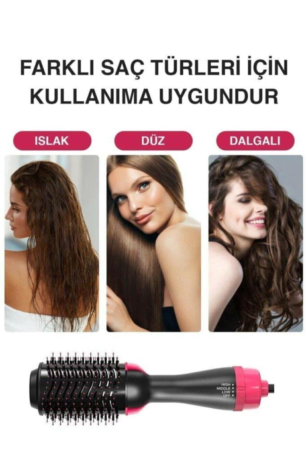 Saç Düzleştirici Şekillendirici Fön Fırçası Tarak