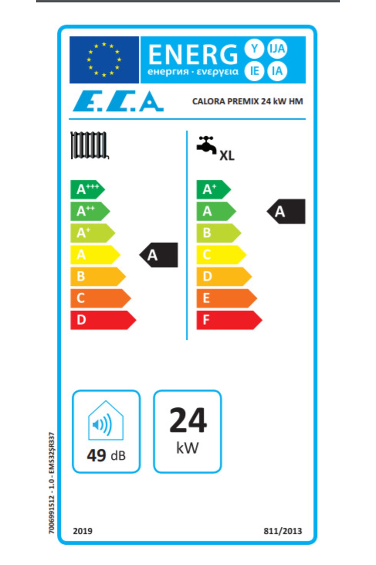 Calora Premix 24 Kw (20.000 Kcal) Tam Yoğuşmalı Kombi